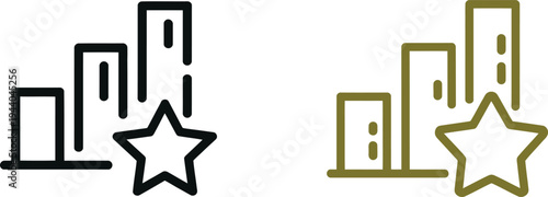 Star city skyline graphic illustration