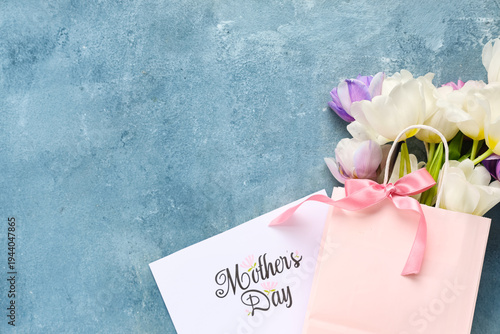 Greeting card with text MOT...