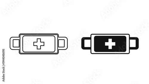Medical Face Mask Icon  Surgical Protection and First Aid Gear Symbols for Healthcare and stracher