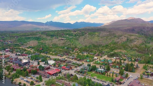 Wallpaper Mural Aerial view of Lake Tahoe California with forested shoreline homes, deep blue water, wooded peninsulas, and mountain ridges surrounding a scenic alpine resort community in clear summer light Torontodigital.ca