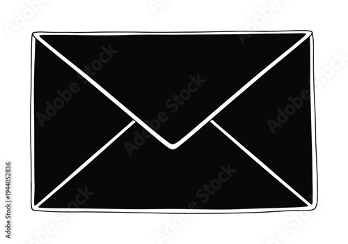 Vector of a envelope with a hand-drawn style and clean lines