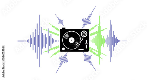 Turntable Vinyl Record Player Music.