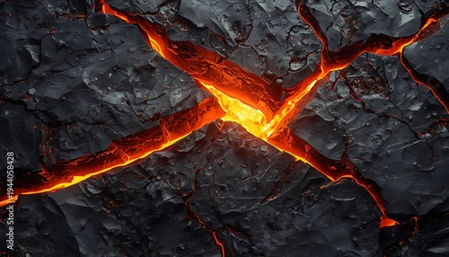 Molten Lava Rock Crack Texture
