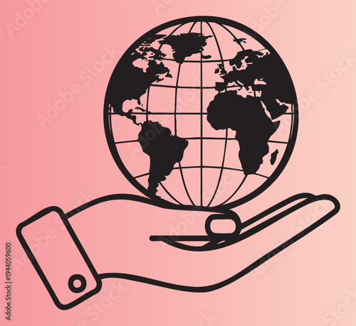 Hand holding globe symbolizing global responsibility and environmental care