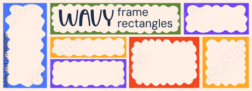 Shape frame doodle with text irregular amoeba and rectangle organic wavy. Square kid abstract with funky communication deform and starburst black graphic. Asymmetric circular shape.