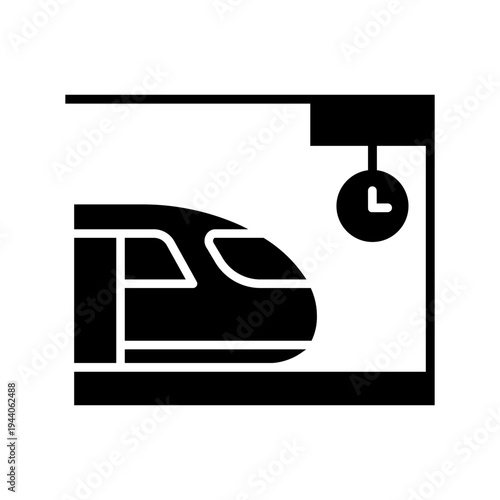 Railway station icon vector. Station Illustration sign. Depot symbol. Metro logo.