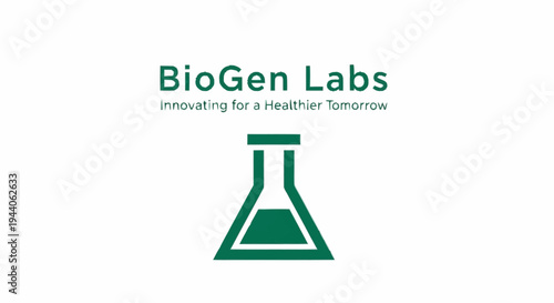 BioGen Labs logo with flask icon and tagline.