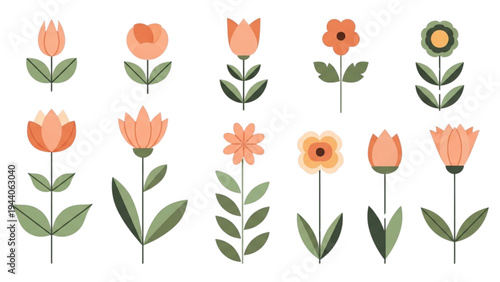 Various flowers are blooming in the garden with green leaves