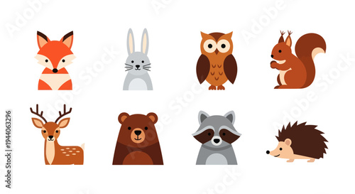 Cartoon forest animals illustration