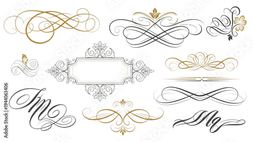 Elegant ornamental illustrations showcase intricate designs and patterns.