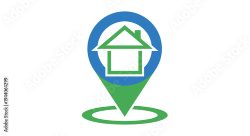 House Location Pin Icon Symbolizing Real Estate Navigation.