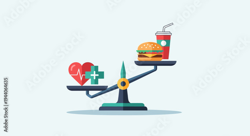 Healthy Lifestyle Versus Unhealthy Food Choices on a Scale.