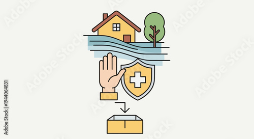 Home insurance protection against natural disaster flood damage.