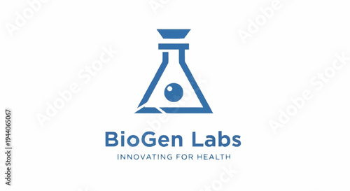 BioGen Labs logo with flask and text.