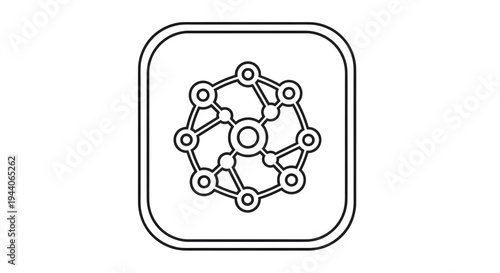 Wallpaper Mural Molecular structure icon, chemistry symbol, science logo isolated on White Background Torontodigital.ca