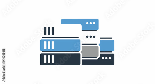 Modern Industrial Factory Building with Blue and Gray Tones.