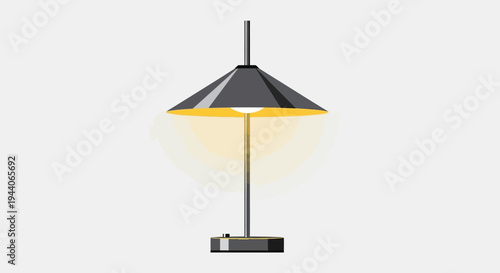 Modern Minimalist Desk Lamp with Metallic Finish and Warm Illumination.