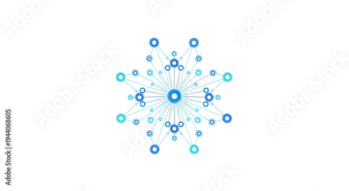 Wallpaper Mural Blue molecular structure graphic element isolated on White Background Torontodigital.ca