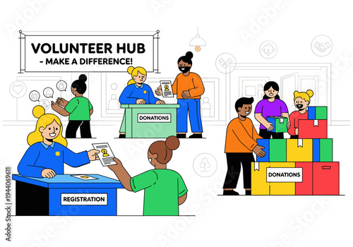 Volunteer hub making a difference with registration and donations for community support