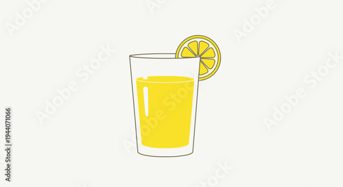 Refreshing yellow drink with lemon slice garnish.