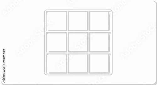 Simple Grid Layout With Nine Equal Squares.