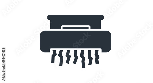 Simple Icon of a Paper Shredder Machine.