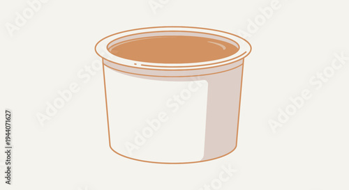 Simple illustration of a single serving yogurt cup.
