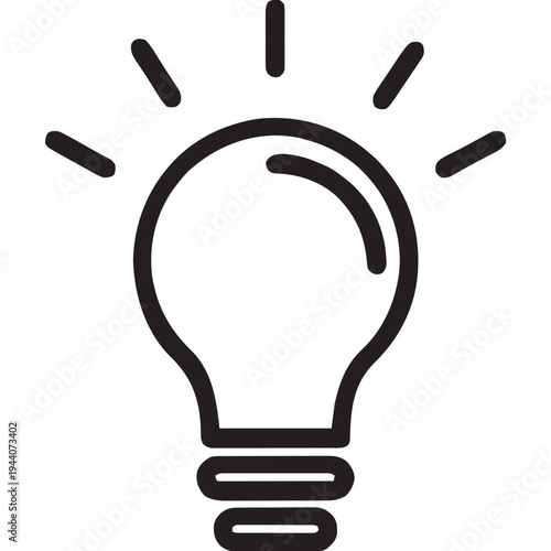 vector light bulb icon