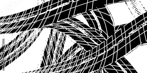 Car tread silhouette. Grunge mud splash texture Vector textured tire print. Design element.