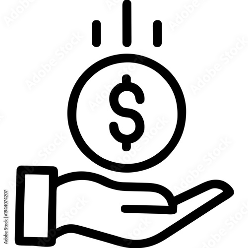  Ikon 3D Angka 1.00 dan Simbol Dolar