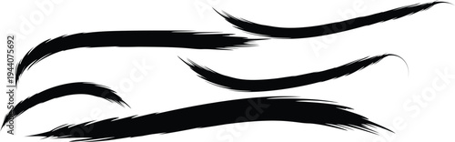 Calligraphic brush strokes on white background
