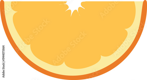 Vector illustration of a vibrant orange slice