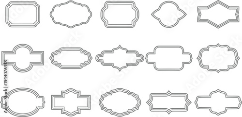 Collection of various geometric shapes and frames
