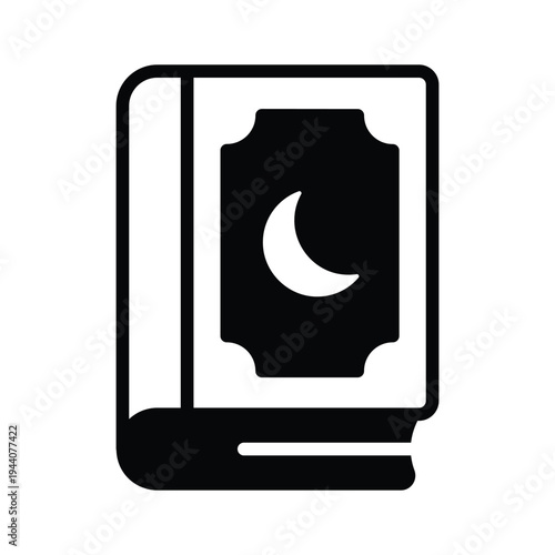 Get this amazing glyph style icon of religious book
