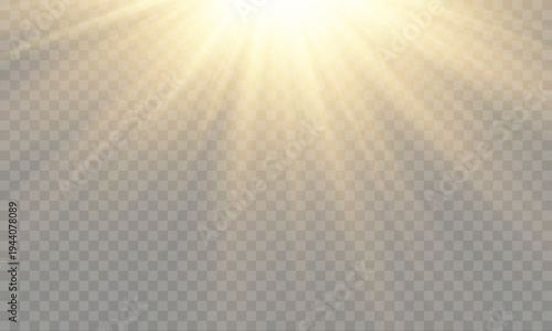Yellow sun glow light flare bright beam yellow png illustration.
