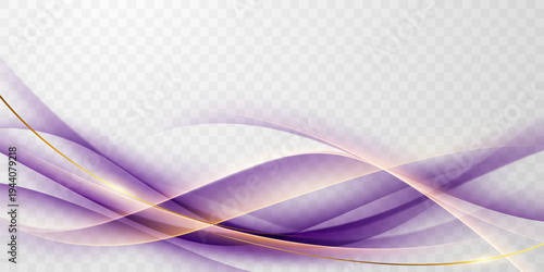 Abstract purple wave background with luxurious elements. Vector illustration.