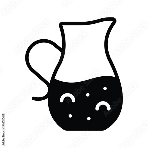 A customizable glyph icon showing water jug for iftar use