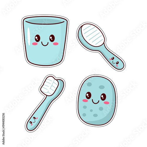 bathroom equipment stickers