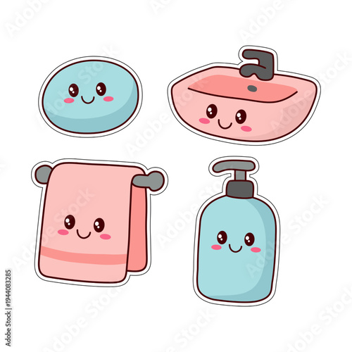 bathroom equipment stickers