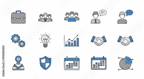 Collection of business and finance icons for presentations and websites.