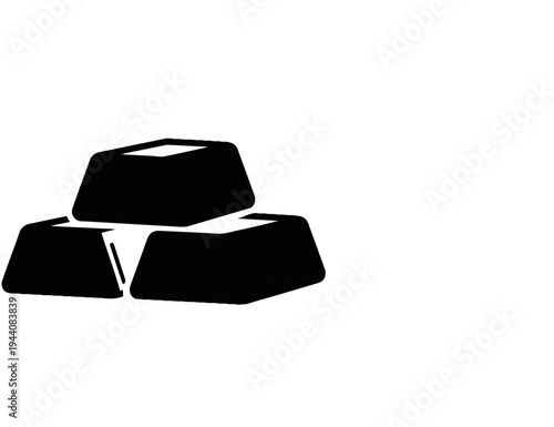 Stacked precious metal bars