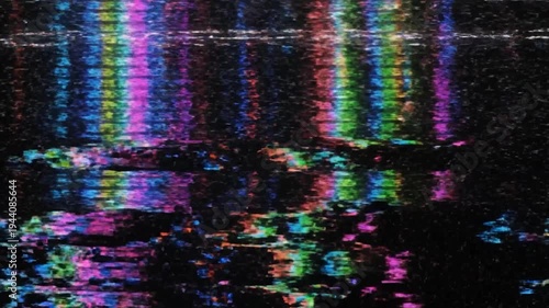 Abstract digital data streams with colorful vertical lines and numbers