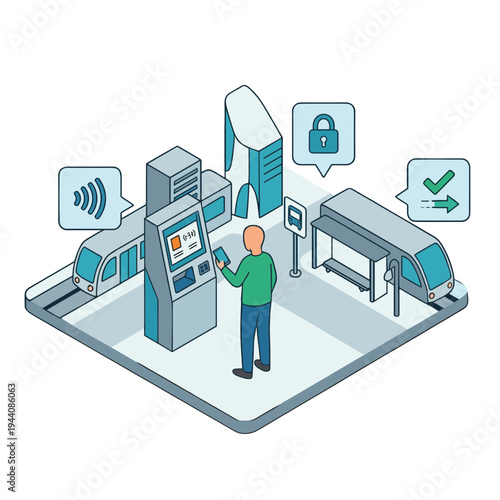 Mobile Wallet and Mobile Payment Illustration Design