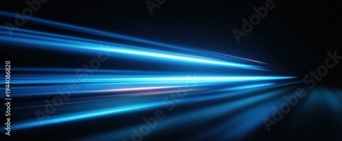 fast motion blur backdrop with blue light streaks on a dark vibrant background