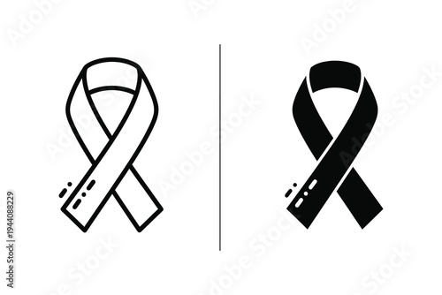 Awareness Ribbon Icon - Support for Causes, Charity, and Health Campaigns