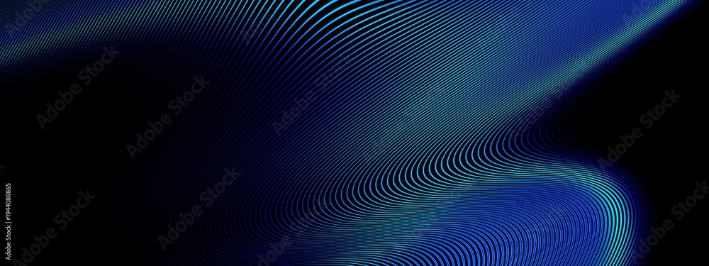 Fototapeta premium abstract technology particles lines mesh on black background