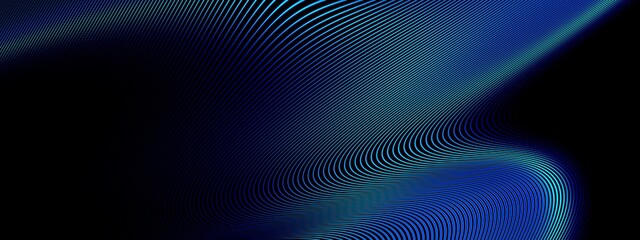 abstract technology particles lines mesh on black background