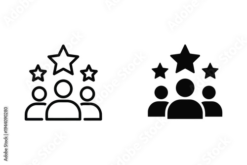 Team Ranking Icon: Group Success, Top Performers, and Reputation Symbol