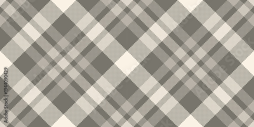 Home tartan seamless textile, scrapbook pattern texture plaid. Creativity fabric vector check background in pastel and old lace colors.
