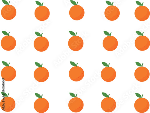 Seamless Orange Fruit Pattern Vector Background for Textile, Packaging, and Digital Design